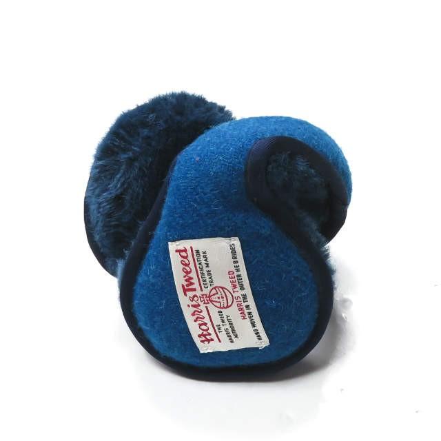 ハリスツイード HARRIS TWEED EARMUFFS ファーイヤーマフ ブルー 耳当て アジャスタブル ユニセックス｜looponline｜03