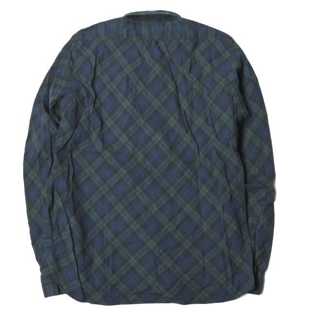 gardens of paradise ガーデンズオブパラダイス ブラックウォッチフリルシャツ 1 ネイビー/グリーン 長袖 チェック トップス |  | 01