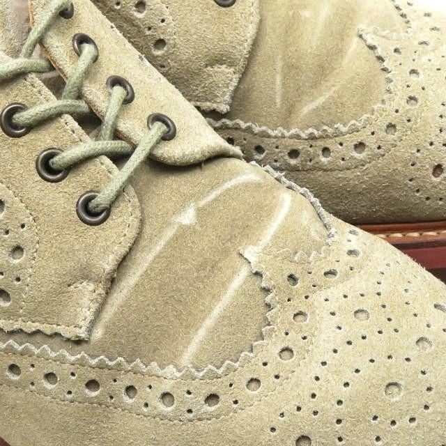 MARK MCNAIRY マークマクナイリー Buck Suede Brougue スエードブローグシューズ US8.5(26.5cm) ベージュ バックス シューズ |  | 06