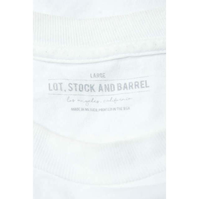 【中古】ロット ストックアンドバレル LOT, STOCK AND BARREL ポケットプリントクルーネックTシャツ L ホワイト 半袖 LS&B トップス mc54860LOOPヤフー