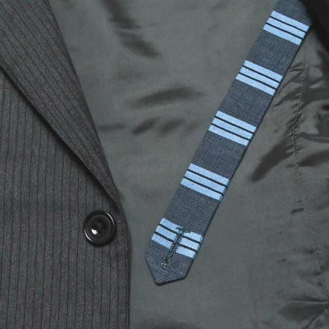 International Gallery BEAMS ビームス ストライプ6Bダブルブレステッドジャケット&ノータックスラックス  42 グレー スーツ |  | 10