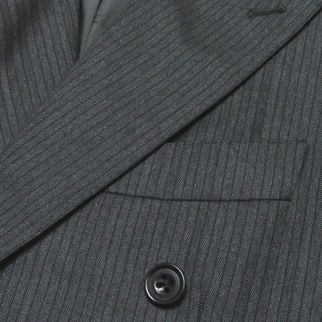 International Gallery BEAMS ビームス ストライプ6Bダブルブレステッドジャケット&ノータックスラックス  42 グレー スーツ |  | 08