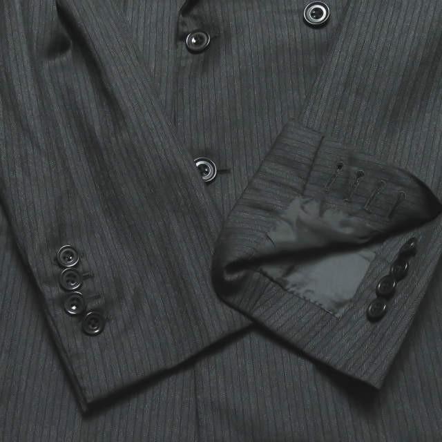 International Gallery BEAMS ビームス ストライプ6Bダブルブレステッドジャケット&ノータックスラックス  42 グレー スーツ |  | 09