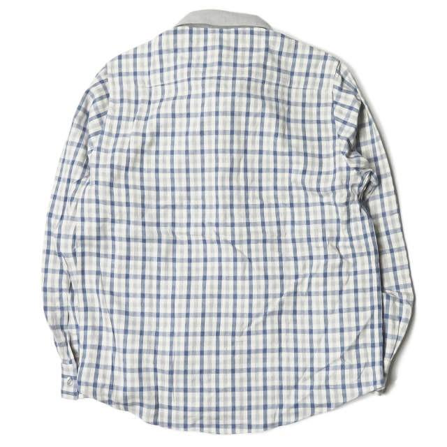 フィンガリン PHINGERIN 日本製 RIBBONED SHIRT ネルチェックボウタイシャツ PD-132-ST-041 S グレー 長袖 リボン コットン トップス |  | 01