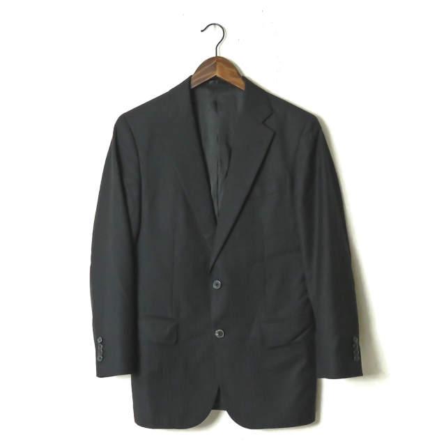 BARNEYS NEWYORK シャドーストライプ2Bテーラードジャケット＆ノータックスラックス 44 ブラック スーツ セットアップ ☆☆mc55690 |  | 01