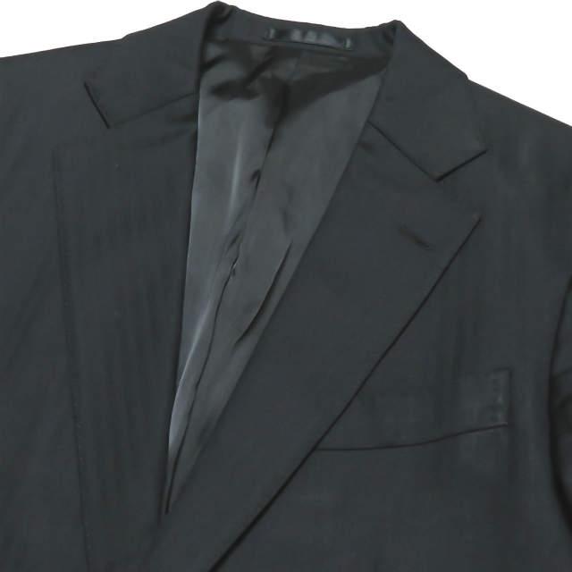 BARNEYS NEWYORK シャドーストライプ2Bテーラードジャケット＆ノータックスラックス 44 ブラック スーツ セットアップ ☆☆mc55690 |  | 06