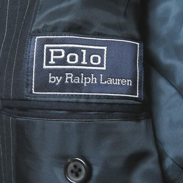 Polo by Ralph Lauren ポロバイラルフローレン ピンストライプ3Bテーラードジャケット&2タックスラックス ネイビー スーツ |  | 05
