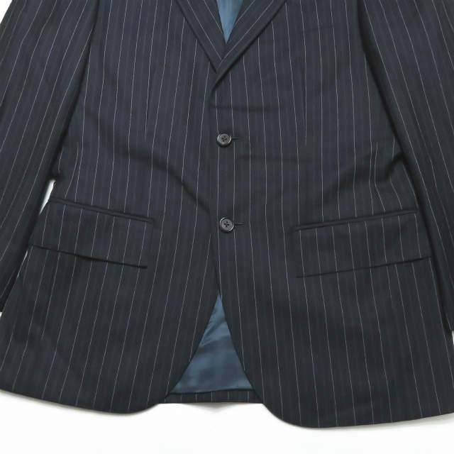 Polo by Ralph Lauren ポロバイラルフローレン ピンストライプ3Bテーラードジャケット&2タックスラックス ネイビー スーツ |  | 07
