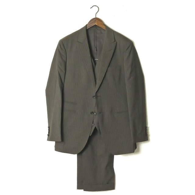 WILD LIFE TAILOR ワイルドライフテーラー LANIFICIO F.LLI CERRUTI ウールストライプ2Bジャケット&1タックスラックス&ジレ | 