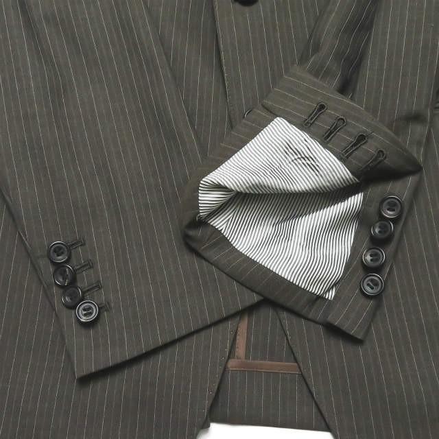 WILD LIFE TAILOR ワイルドライフテーラー LANIFICIO F.LLI CERRUTI ウールストライプ2Bジャケット&1タックスラックス&ジレ |  | 11