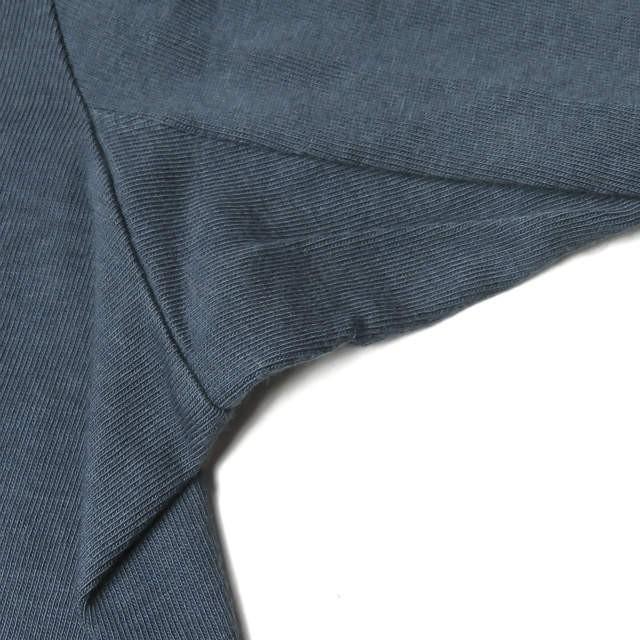 Merz b.Schwanen メルツベーシュヴァーネン 1/4 button facing 半袖ヘンリーネックTシャツ 7 ネイビー コットン トップス |  | 06
