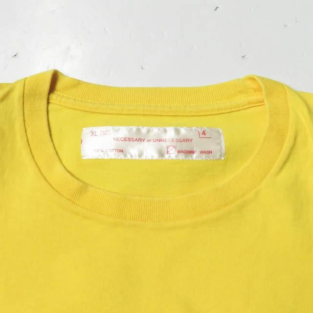 ネセサリーオアアンネセサリー Necessary or unnecessary 日本製 BOX LOGO TEE ボックスロゴTシャツ 4 イエロー 半袖 AMSTERDAN SKATEBOARDS トップス |  | 03