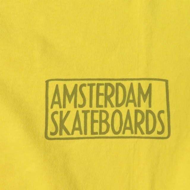 ネセサリーオアアンネセサリー Necessary or unnecessary 日本製 BOX LOGO TEE ボックスロゴTシャツ 4 イエロー 半袖 AMSTERDAN SKATEBOARDS トップス |  | 05