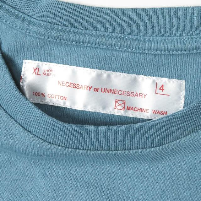 ネセサリーオアアンネセサリー Necessary or unnecessary 日本製 POCKET TEE ポケットクルーネックTシャツ 4 ライトブルー 半袖 トップス |  | 02