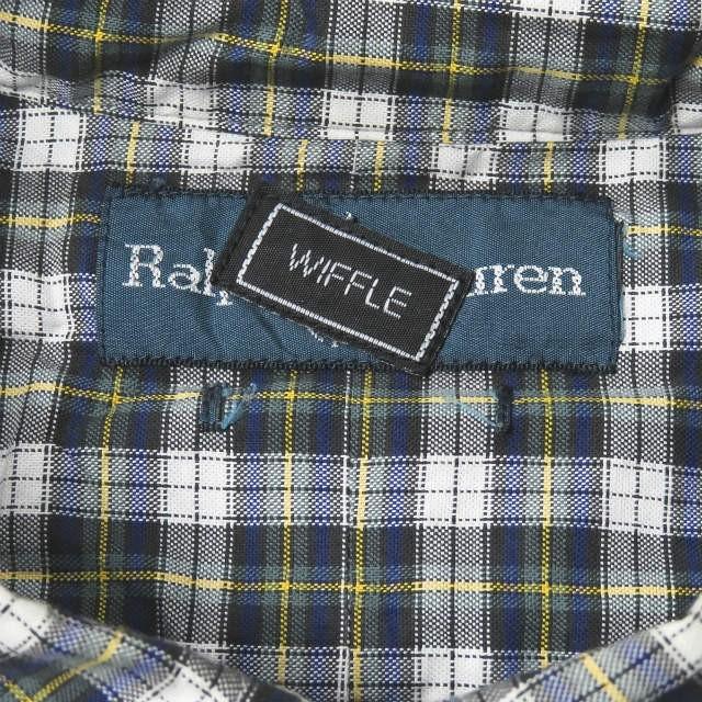 ウィッフル WIFFLE リメイクチェックBDシャツ M グリーン/ブルー 長袖 再構築 Ralph Lauren トップス |  | 02