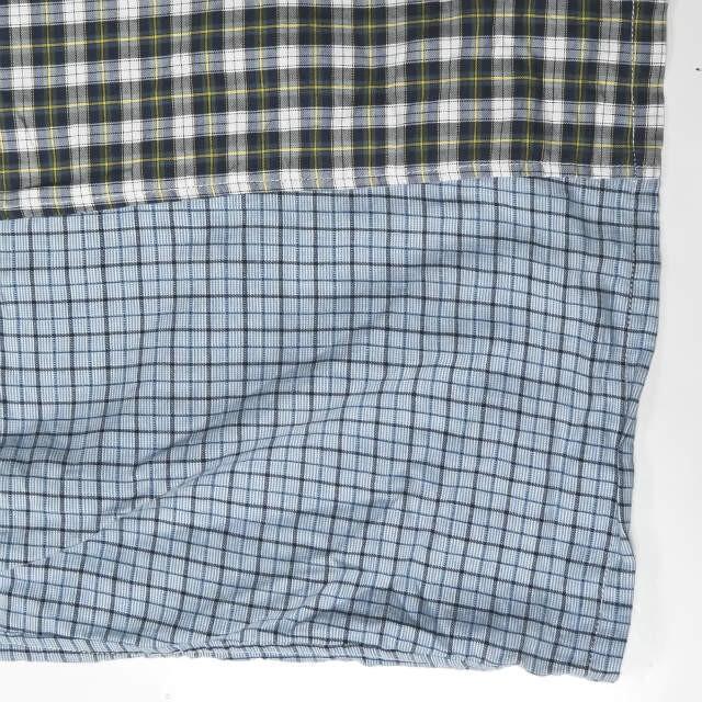 ウィッフル WIFFLE リメイクチェックBDシャツ M グリーン/ブルー 長袖 再構築 Ralph Lauren トップス |  | 06