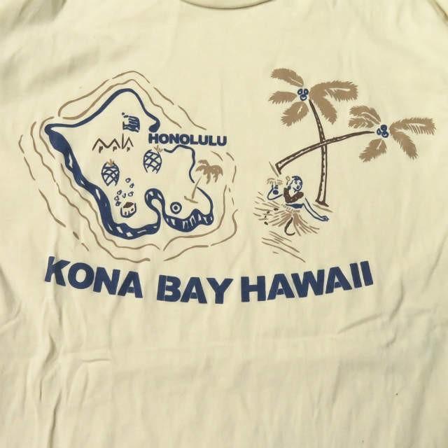コナベイハワイ KONABAY HAWAII オアフ島Tシャツ M ベージュ 半袖 プリント フラガール ホノルル ヤシの木 オアフ トップス |  | 04
