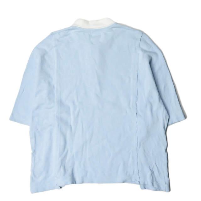 Name. ネーム 19SS 日本製 DOLMAN SLEEVE POLO 鹿の子ドルマンスリーブポロシャツ NMCU-19SS-014 0 サックスブルー コットン トップス |  | 01