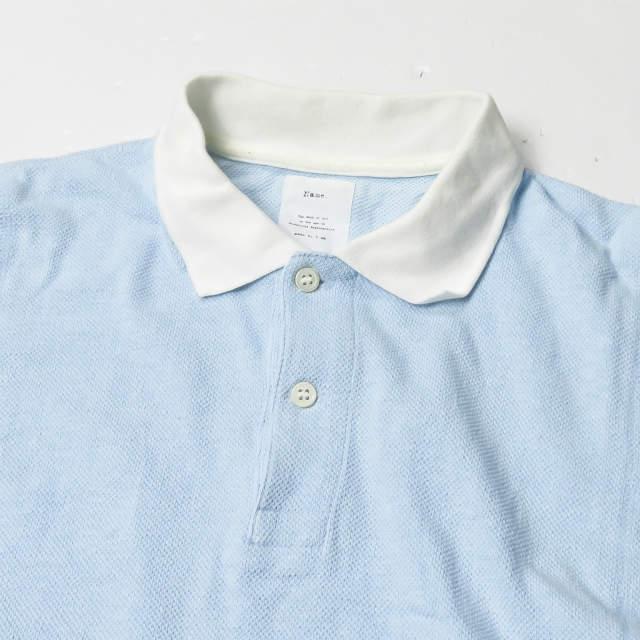 Name. ネーム 19SS 日本製 DOLMAN SLEEVE POLO 鹿の子ドルマンスリーブポロシャツ NMCU-19SS-014 0 サックスブルー コットン トップス |  | 04