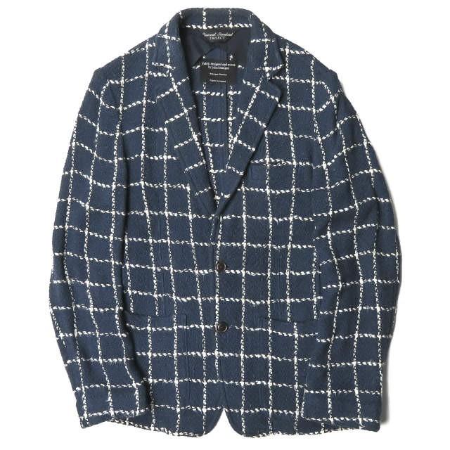 ジャーナルスタンダード トライセクト JOURNAL STANDARD TRISECT x JOHN BRANIGAN WEAVERS 別注 ウインドウペーンコットンニットジャケット L | 