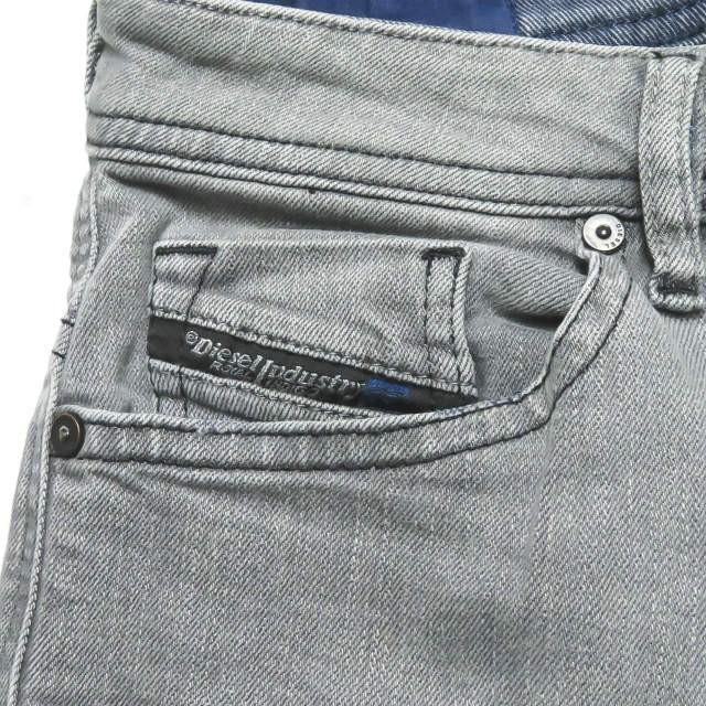 ディーゼル DIESEL THOMMER L.30 クラッシュ加工 スキニーデニムパンツ W26 グレー SLIM-SKINNY カットオフ ジーンズ ボトムス |  | 03