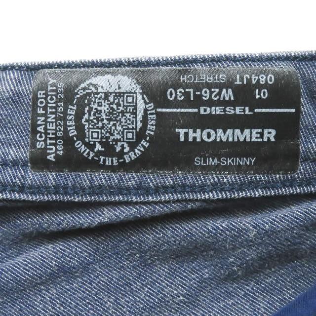 ディーゼル DIESEL THOMMER L.30 クラッシュ加工 スキニーデニムパンツ W26 グレー SLIM-SKINNY カットオフ ジーンズ ボトムス |  | 09