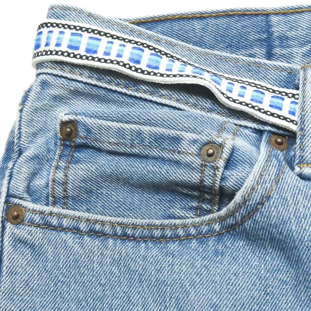ウィッフル WIFFLE ベルト付き リメイクデニムパンツ 19-SWFFDS-001 L ブルー LEVI'S リーバイス ボトムス |  | 05