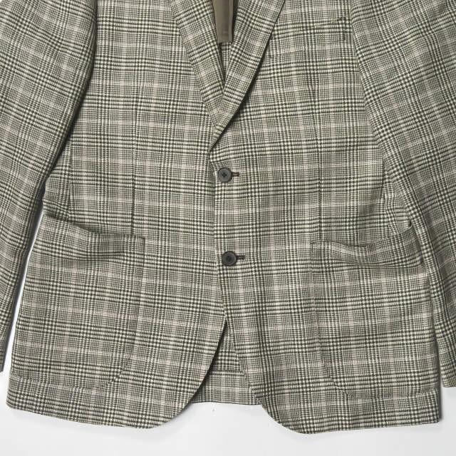 グリーンレーベルリラクシング ユナイテッドアローズ green label relaxing UNITED ARROWS ウールリネン グレンチェック2Bテーラードジャケット 50 グリーンレーベルリラクシング ユナイテッドアローズ green label relaxing UNITED ARROWS ウールリネン グレンチェック2Bテーラードジャケット 50