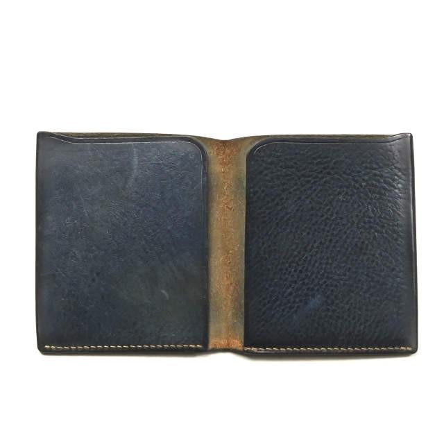 MOTOレザー二つ折り MOTO モト 二つ折り財布 W2D 二つ折り縦挿ウォレット 手染めカーフ
