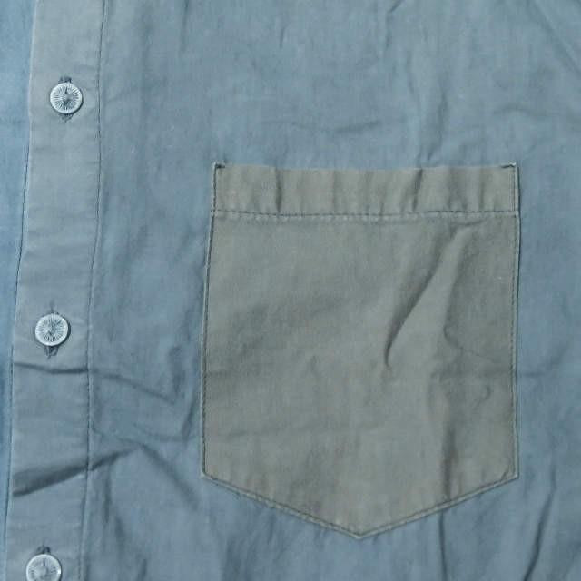 ジ エッセンス THE ESSENCE ドイツ製 パネル切替 レギュラーカラーシャツ 9816027 S ネイビー/グレー 長袖 FRANK LEDER トップス |  | 04