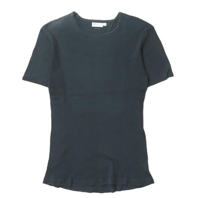シーサー Schiesser コットンリブクルーネックTシャツ 4/S ネイビー 半袖 トップス | 