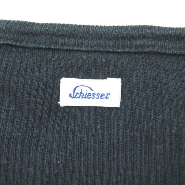シーサー Schiesser コットンリブクルーネックTシャツ 4/S ネイビー 半袖 トップス |  | 07