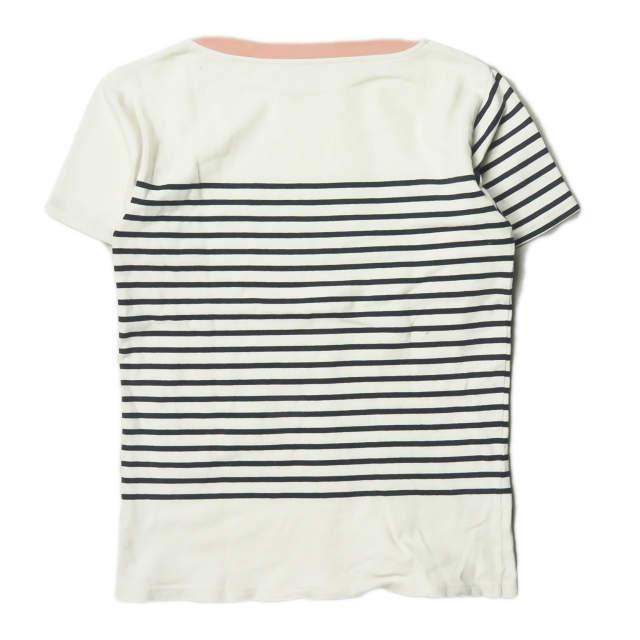 PHINGERIN フィンガリン 日本製 パネルボーダーボートネックTシャツ PD-111-T-021 S ホワイト 半袖 コットン トップス ☆☆mc57885 |  | 01