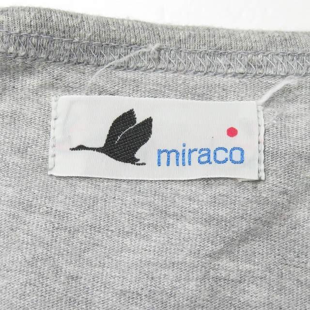 ミラコ miraco 日本製 LOVE IS THE MESSAGE S/S TEE フロッキロゴプリントTシャツ M グレー 半袖 トップス |  | 02