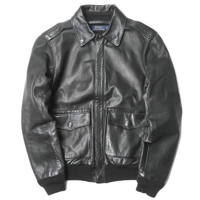 ポロ・ラルフローレン POLO RALPH LAUREN A-2 LEATHER JACKET フライトレザージャケット S ブラック 革ジャン 牛革  アウター : mc58175 : LOOPヤフーショッピング店 - 通販 - Yahoo!ショッピング