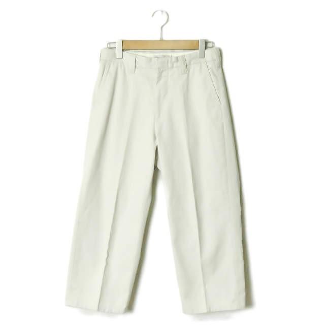 スティーブンアラン Steven Alan 17AW 日本製 CLRDRILL BAGGY ST ANKLE PANTS ドリルバギーストレートアンクルパンツ 8114-217-0283 M オフホワイト ツイル | 