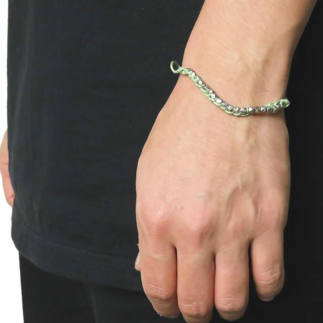 新品 shashi シャシ 1R NUGGET BRACELET カラーストーンブレスレット グリーン/シルバー ミサンガ ユニセックス アクセサリー ☆☆mc58330 |  | 05