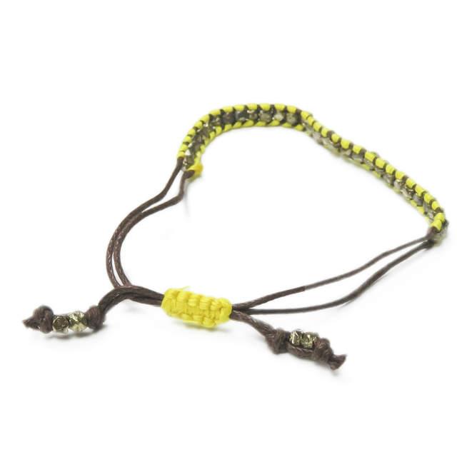 新品 shashi シャシ 1R NUGGET BRACELET カラーストーンブレスレット イエロー/ブラウン ミサンガ ユニセックス アクセサリー ☆☆mc58338 |  | 01