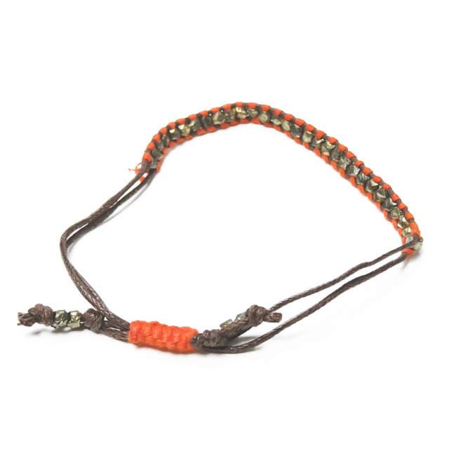 新品 shashi シャシ 1R NUGGET BRACELET カラーストーンブレスレット オレンジ/ブラウン ミサンガ ユニセックス アクセサリー ☆☆mc58339 |  | 01