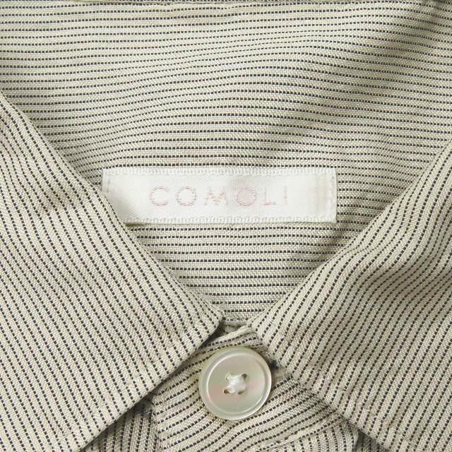 コモリ COMOLI 18SS 日本製 シルクストライプコモリシャツ M01-02003 1  