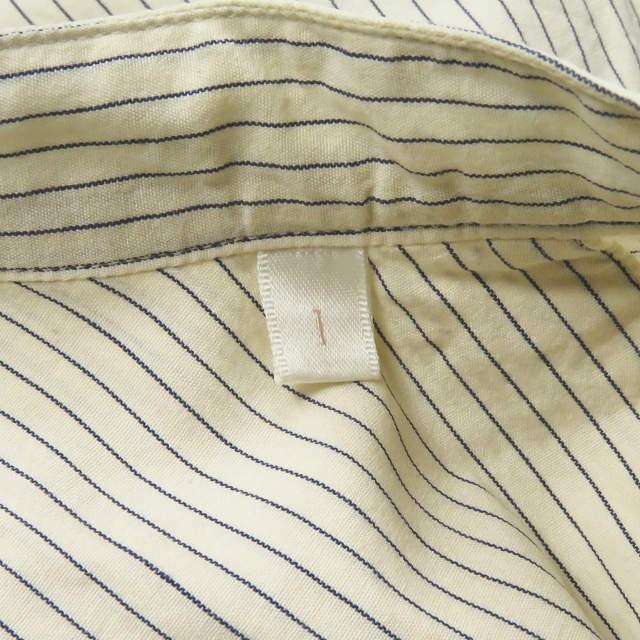 コモリ COMOLI 16SS 日本製 ピンストライプバンドカラーシャツ