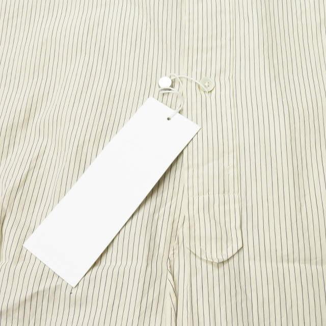 コモリ COMOLI 16SS 日本製 ピンストライプバンドカラーシャツ