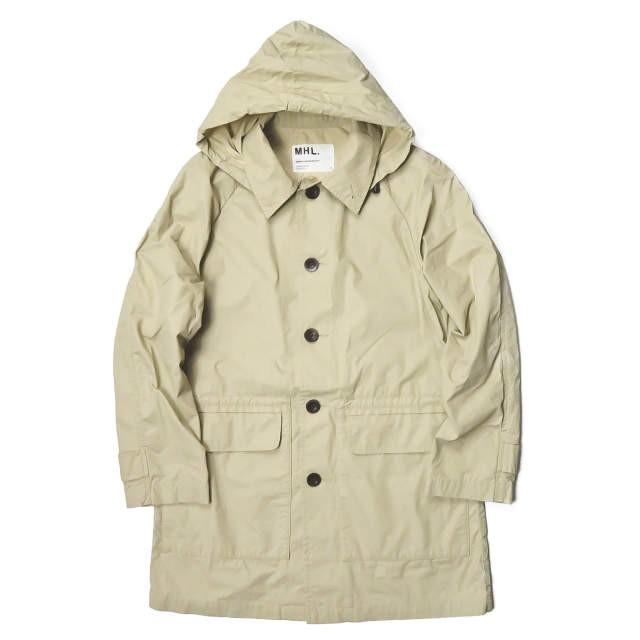 エムエイチエル Mhl フードステンカラーコート 596 S ベージュ Margaret Howell マーガレットハウエル スプリング アウター Mc Loopヤフーショッピング店 通販 Yahoo ショッピング