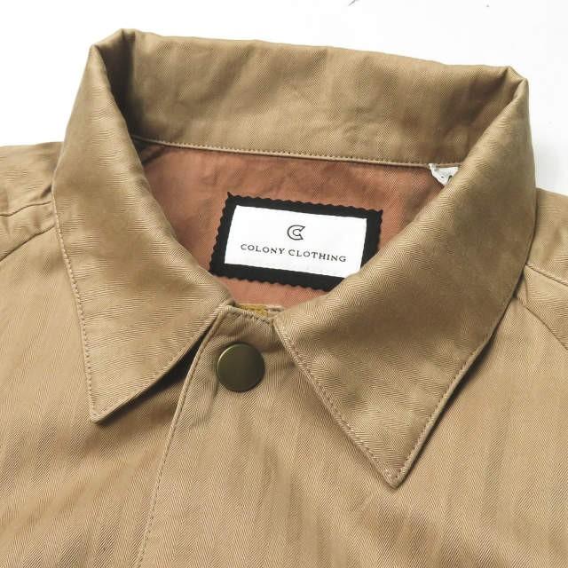 コロニークロージング COLONY CLOTHING 18SS 日本製 コットンヘリンボーンコーチジャケット CC18-JK02 44 ベージュ ラグラン ブルゾン アウター |  | 03