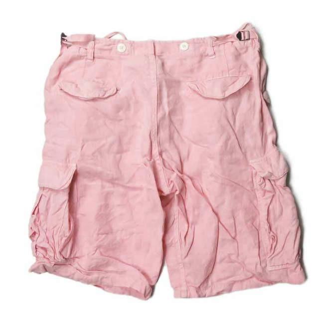 ブレンツ BRENTS ヘンプカーゴショートパンツ M ピンク ショーツ ポケット ミリタリー 麻 リネン ボトムス |  | 01