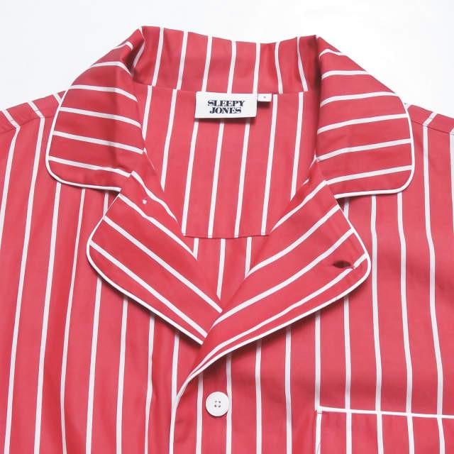 スリーピージョーンズ SLEEPY JONES 19SS ローウェルパジャマ 11-17-0094-477 M レッド ストライプ シャツ イージーパンツ セット |  | 06