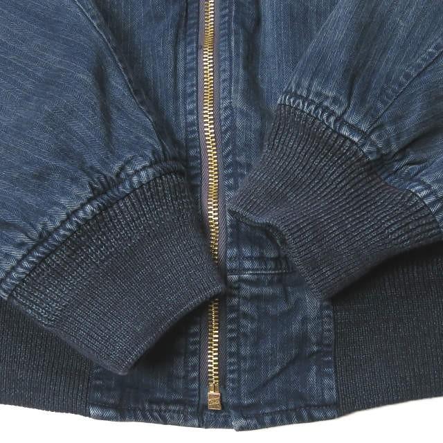 ダブルアールエル RRL Indigo Cotton Bomber Jacket インディゴ ダブルアールエル RRL Indigo Cotton Bomber Jacket インディゴ