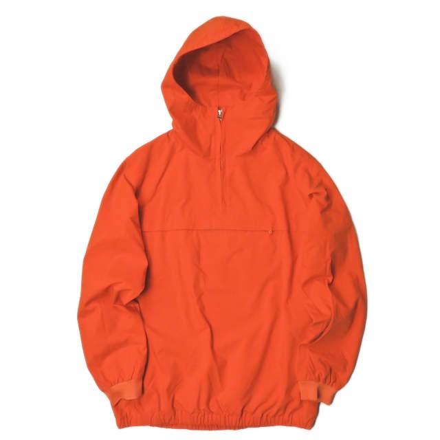 ネセサリーオアアンネセサリー Necessary or unnecessary 日本製 ナイロンキャンバスアノラックパーカー 2 オレンジ ハーフジップ プルオーバー アウター | 