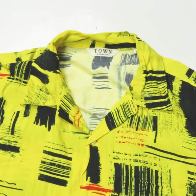 【最終価格】★美品★ nagonstans バイカラーシャツ イエロー タウン バイ シャトルノーツ ビューティーアンドユース TOWN BY