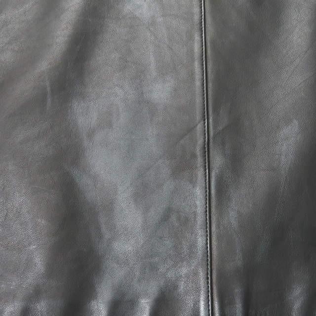 エディフィス EDIFICE ラムレザーノーカラーブルゾン